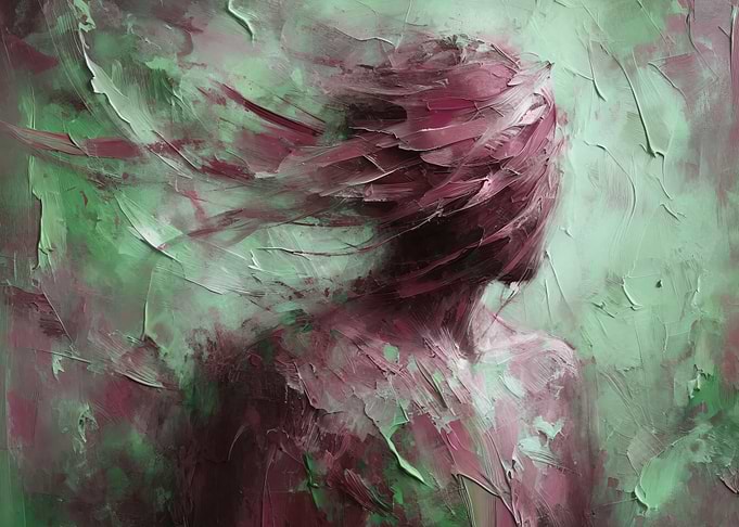 Silent Dissolution - A Painting of an Abstract Figure