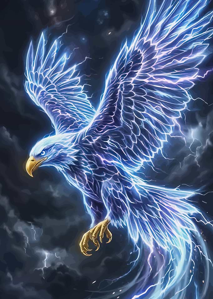 Electric Eagle in Storm