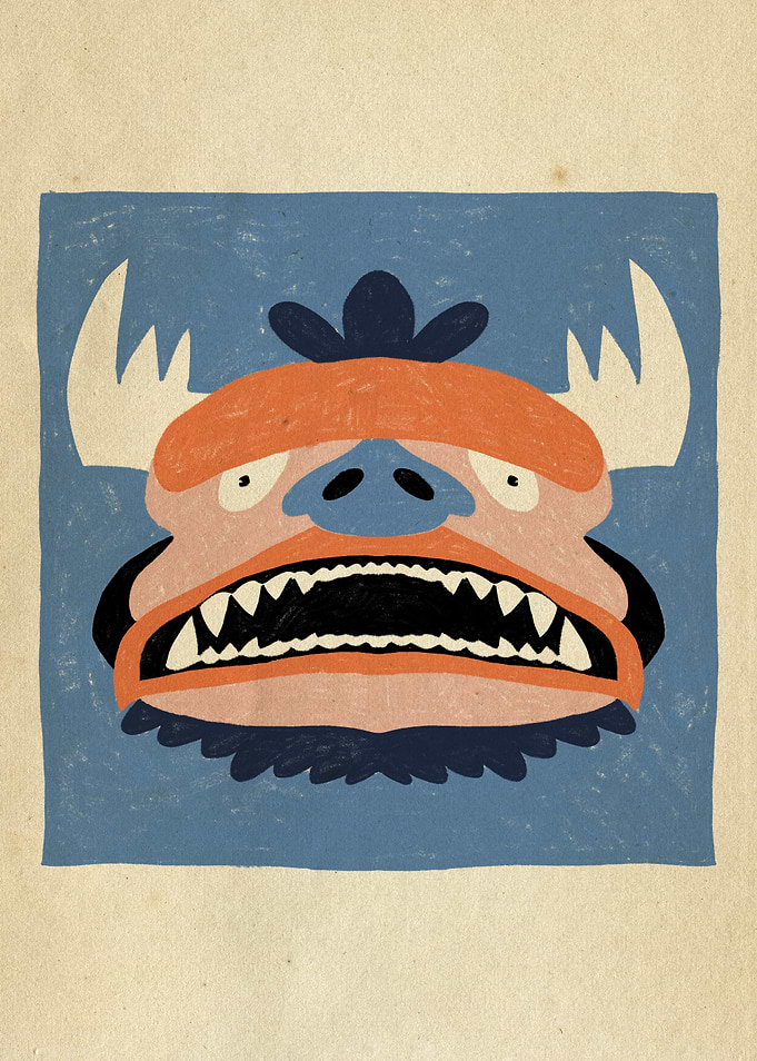 Dancing Diablitos - Monster Faces Illustrations