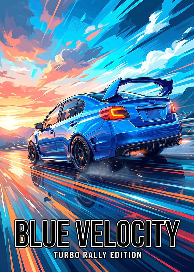 Blue Velocity Turbo Rally Car