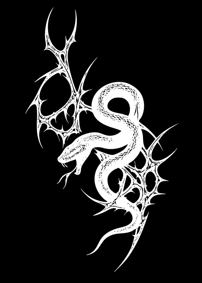 White Snake and Spiky Ornaments