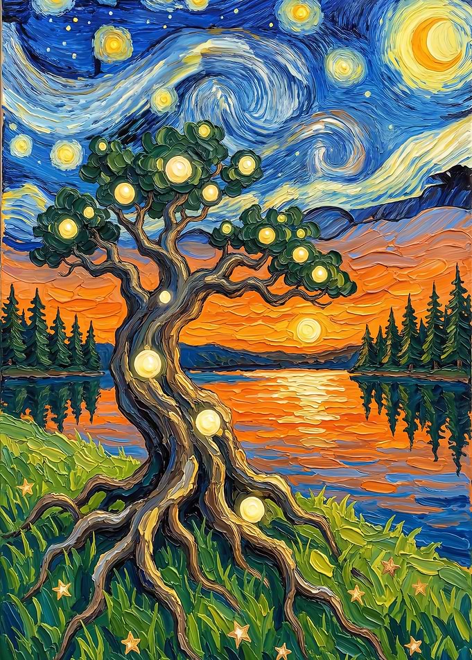 Enchanted Tree by Starry Lake