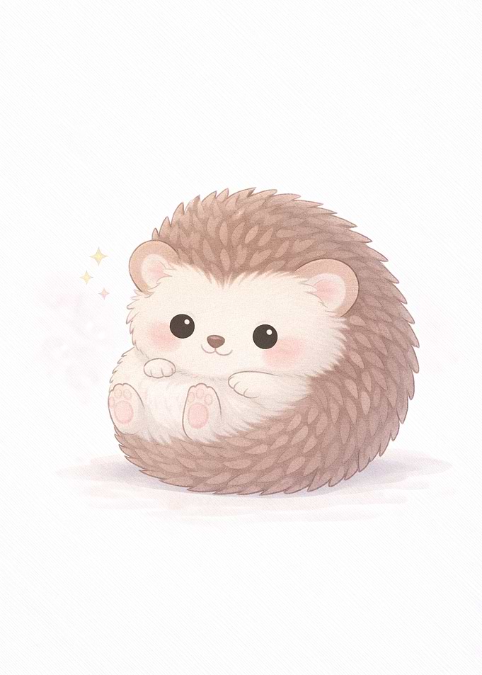 Cute Cartoon Hedgehog