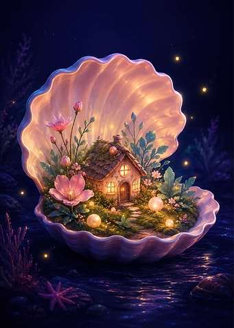 Enchanted Seashell Fairy House