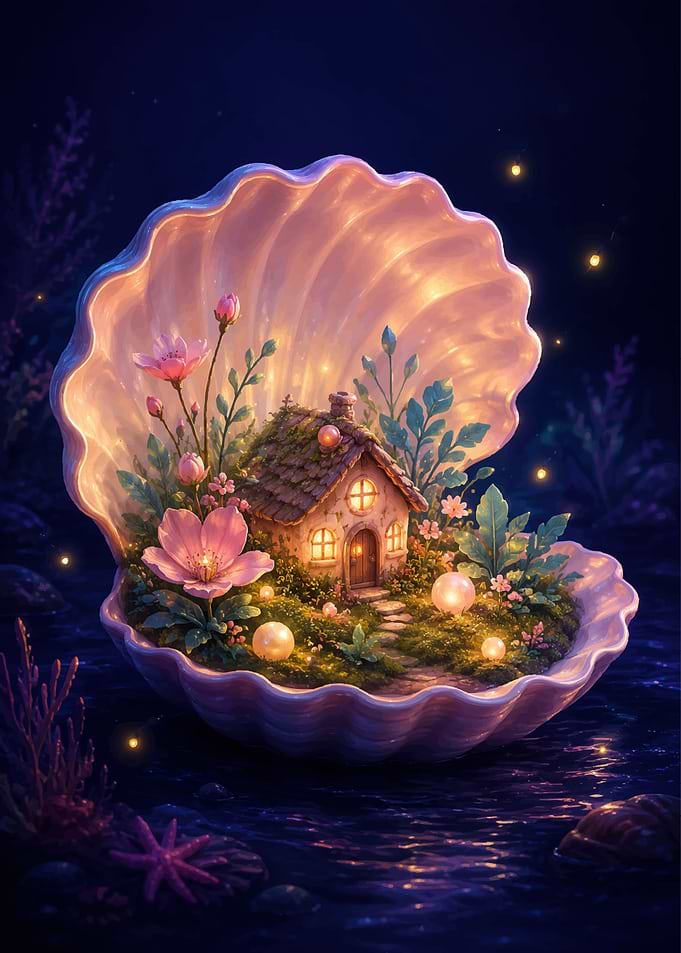 Enchanted Seashell Fairy House