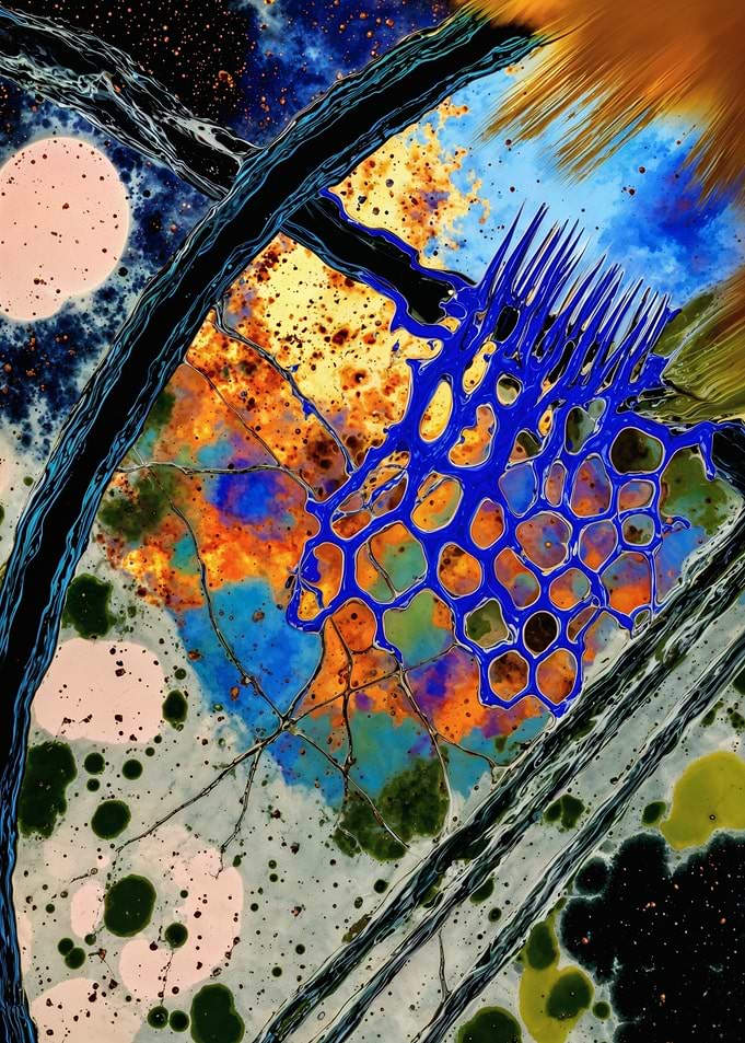 Microscopic Cosmos – Abstract Energy – Abstract Porcelain #149