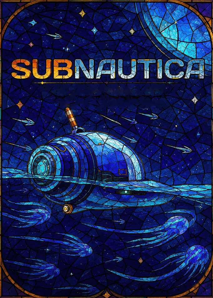Subnautica Stained Glass Art