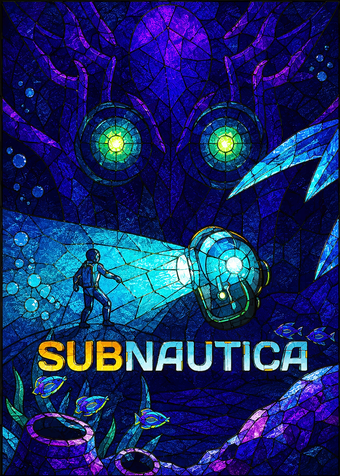 Subnautica Stained Glass Art