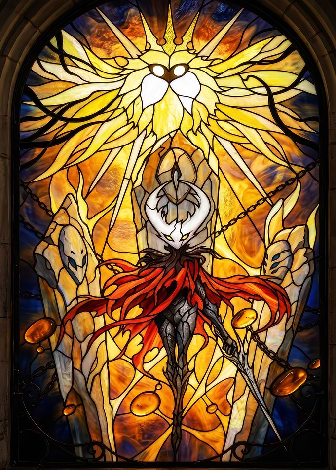 Hollow Knight Stained Glass Art