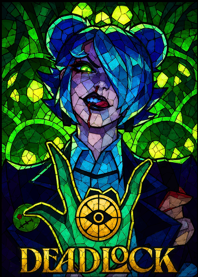 Stained Glass Deadlock Character Art