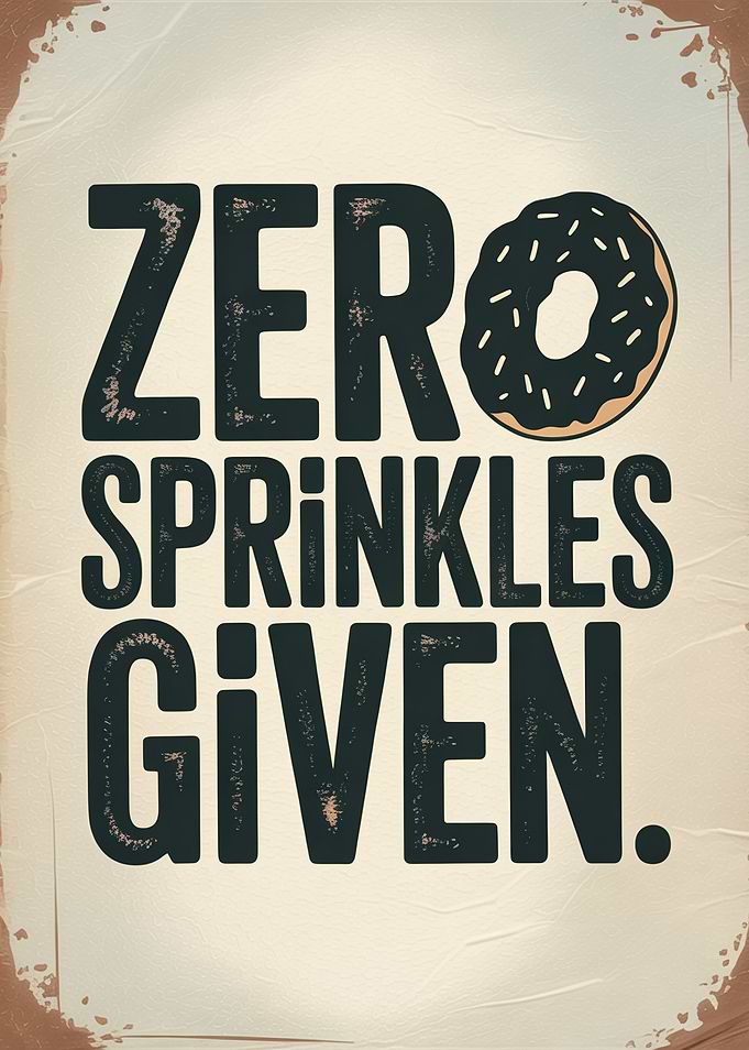 Zero Sprinkles Given Donut