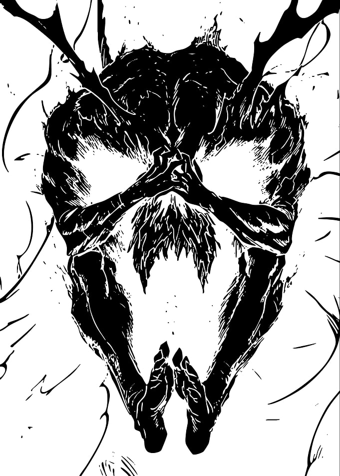 Dark Fantasy Creature Illustration