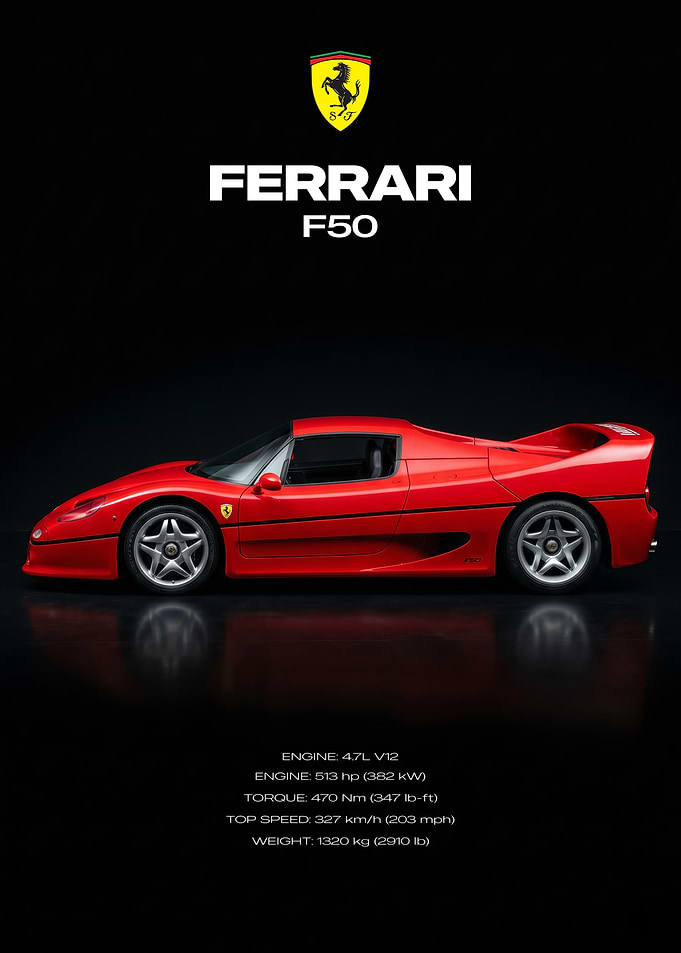 Ferrari F50 Poster