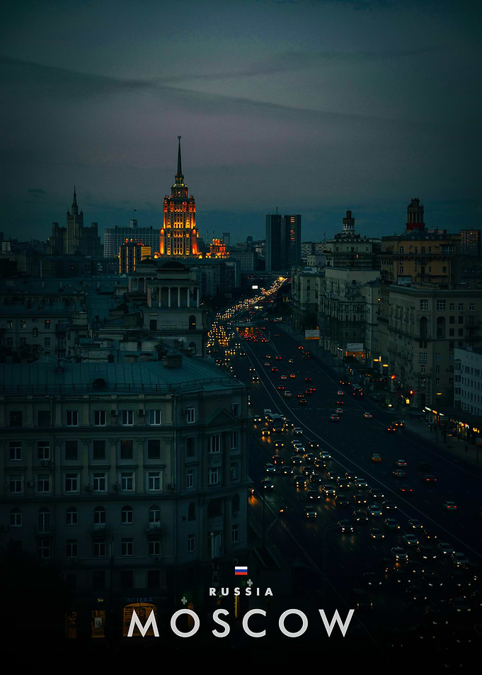 Moscow Cityscape at Dusk
