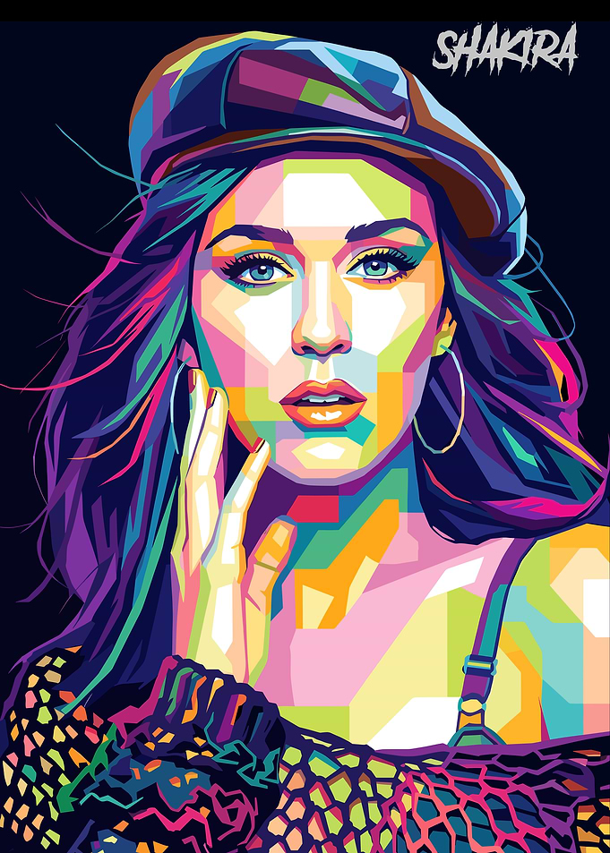 Shakira Pop Art Portrait