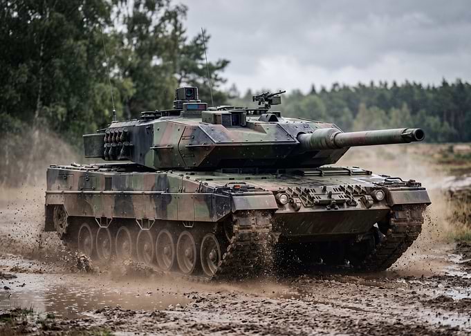 Leopard 2 Tank in Mud