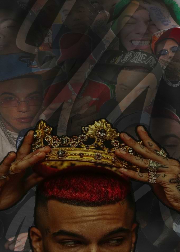 Man placing a crown on his head