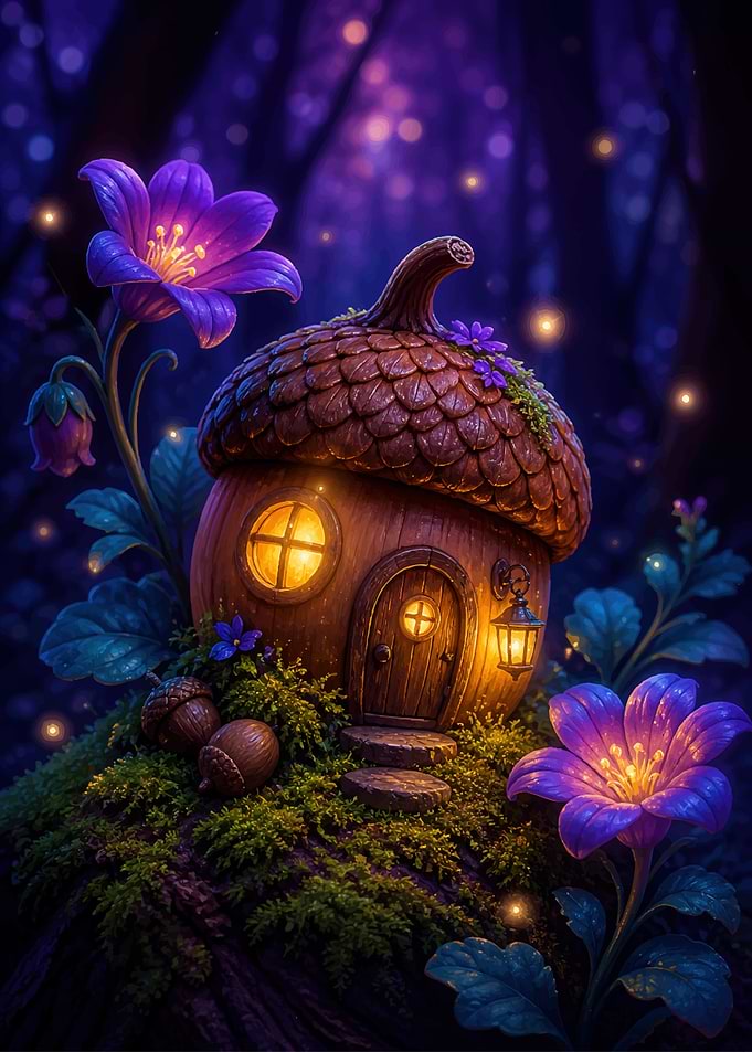Enchanted Acorn House in Fairy Forest