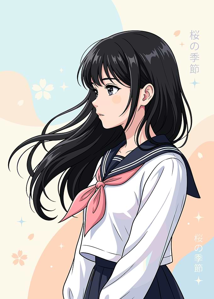 Anime Girl in School Uniform
