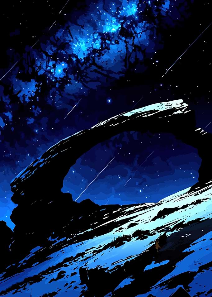 Starry Night Arch Landscape