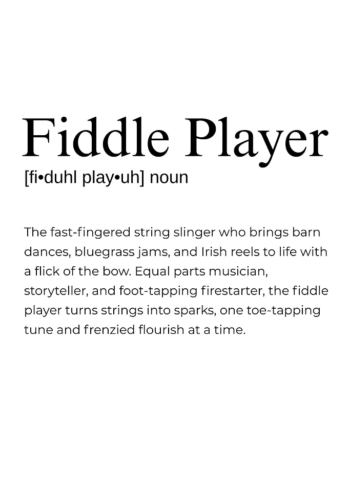 Fiddle Player Instrument Musician Definition