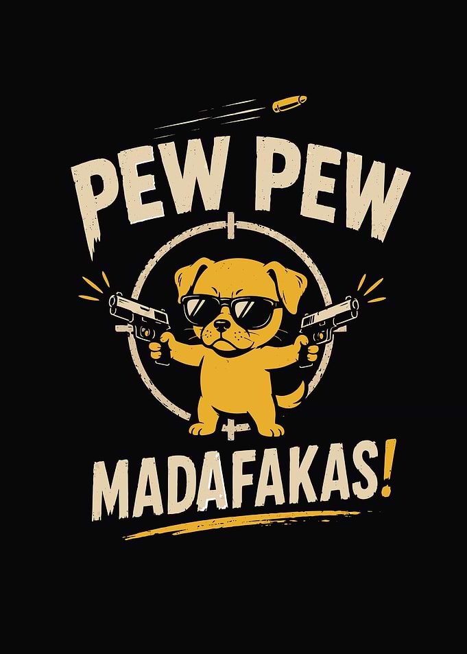 Funny Dog with Guns