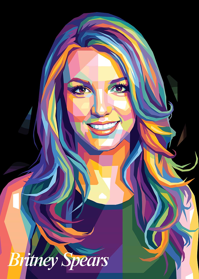 Britney Spears Pop Art Portrait