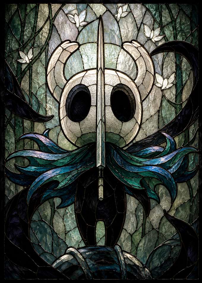 The Knight Stained Glass Art