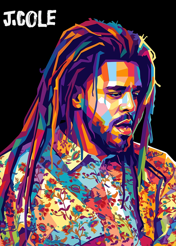 J. Cole Pop Art Portrait