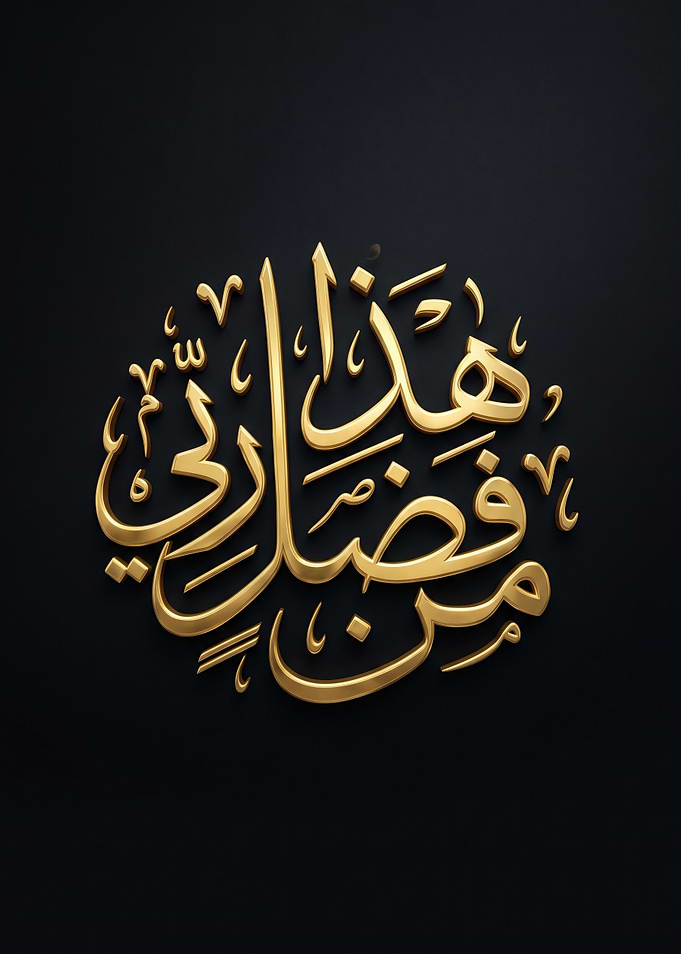 Golden Arabic Calligraphy on Black