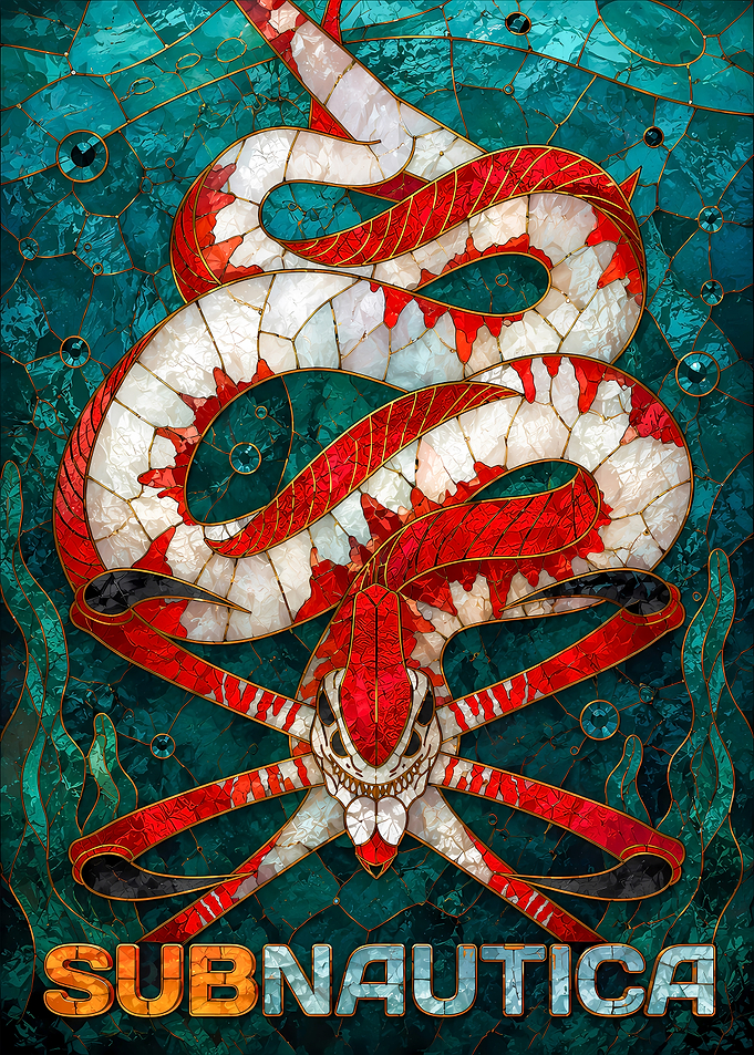 Subnautica Stained Glass Art