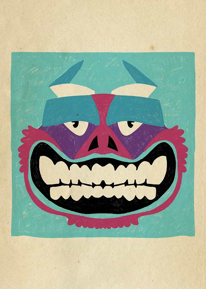 Dancing Diablitos - Monster Faces Illustrations
