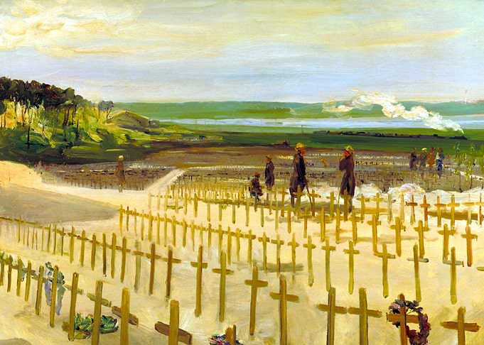 The Cemetery, Etaples, 1919 by John Lavery WW1 Historical Painting