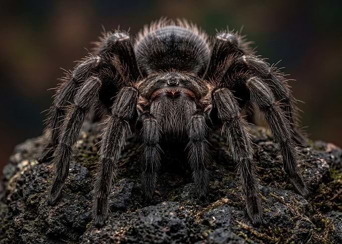Close-up of a Tarantula on a rock