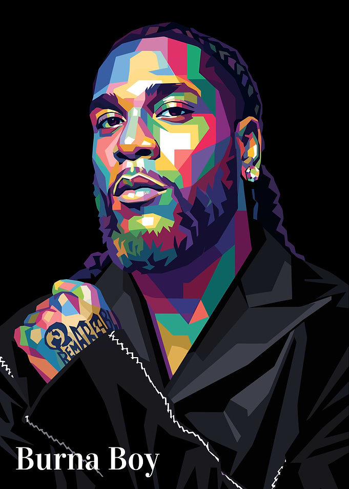 Burna Boy Pop Art Portrait