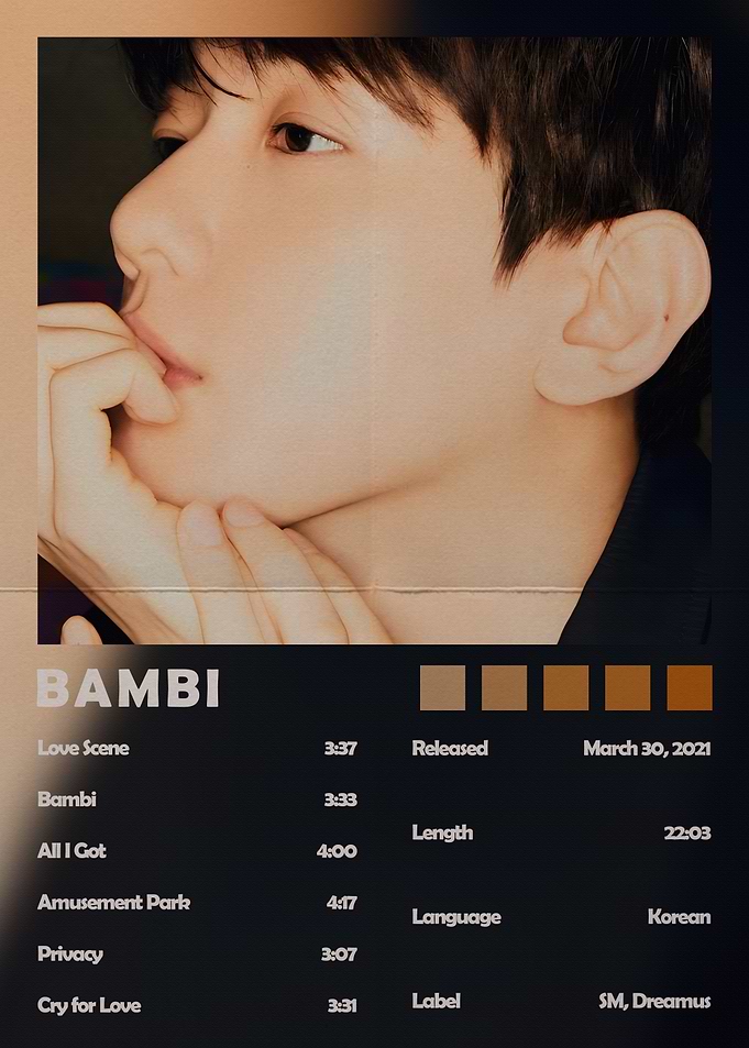Baekhyun Bambi Album Poster