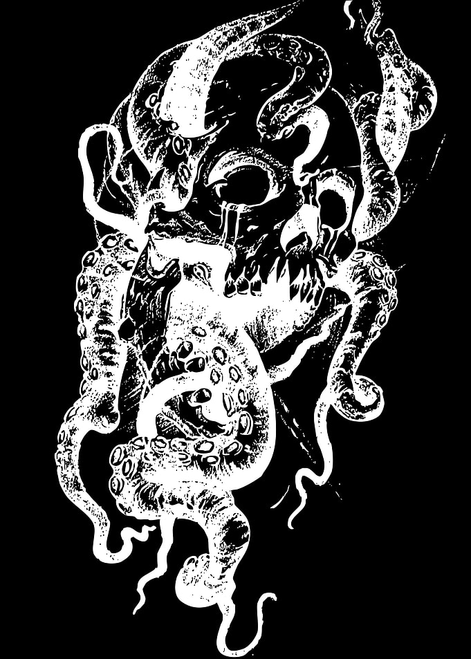 Monstrous Skull with Tentacles