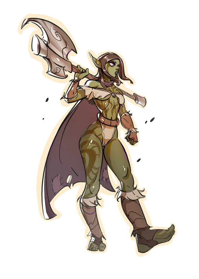 Female orc warrior
