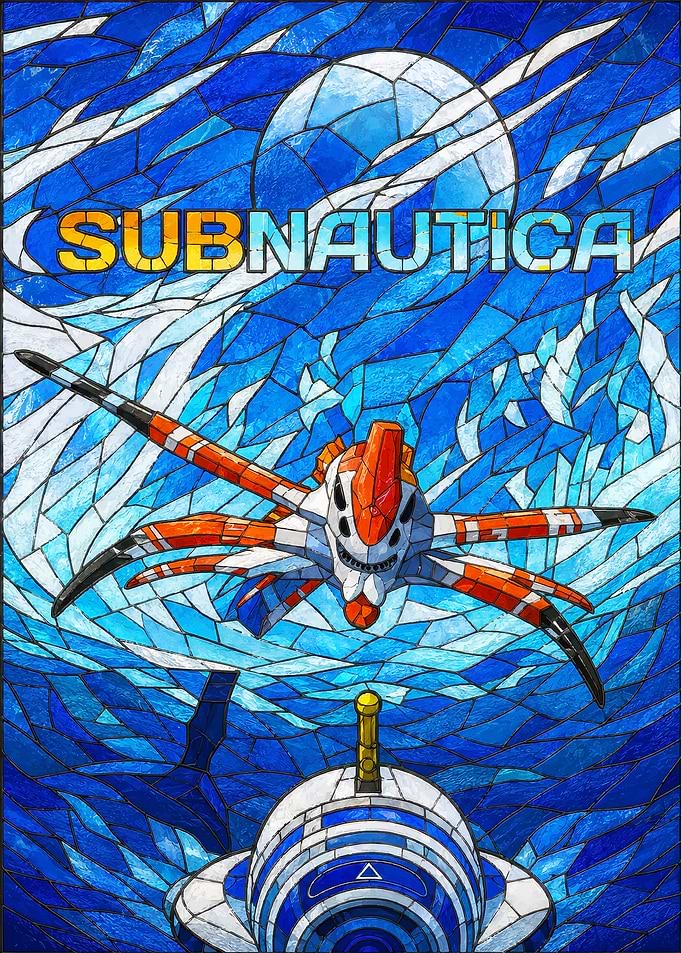 Subnautica Stained Glass Art