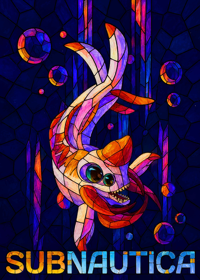 Subnautica Stained Glass Art