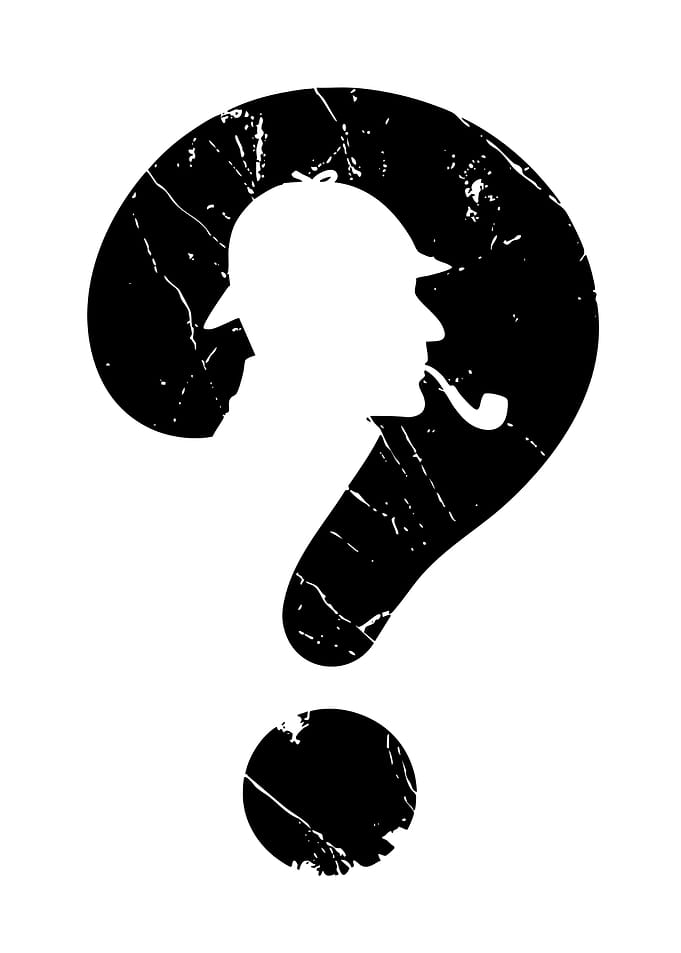 Sherlock Holmes Silhouette Question Mark