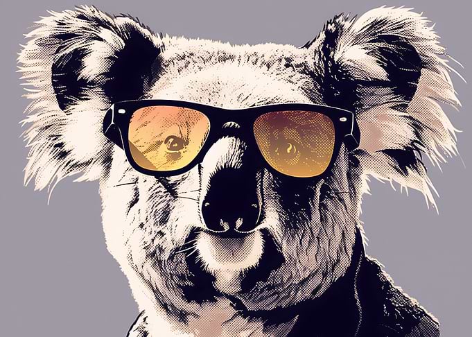 Cool Koala Wearing Sunglasses
