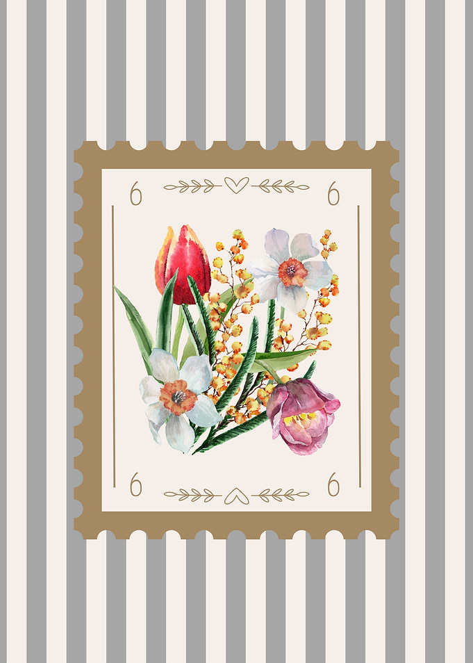Spring Floral Stamp Design