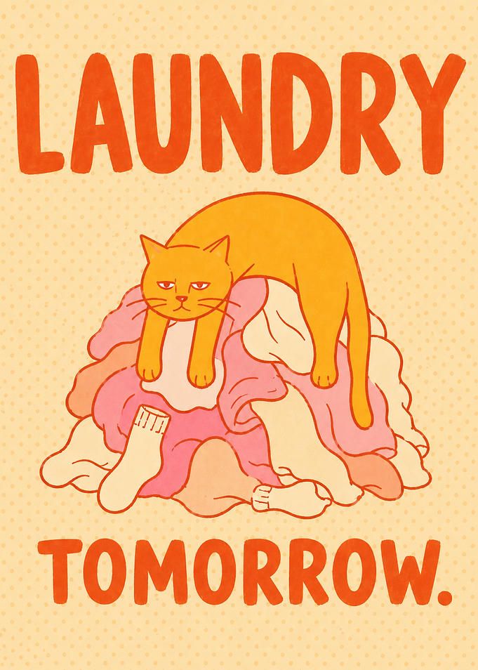 Cat on Laundry Pile