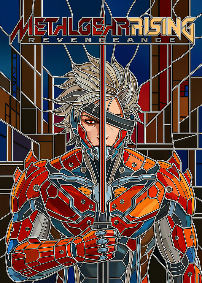 Raiden Metal Gear Rising Stained Glass