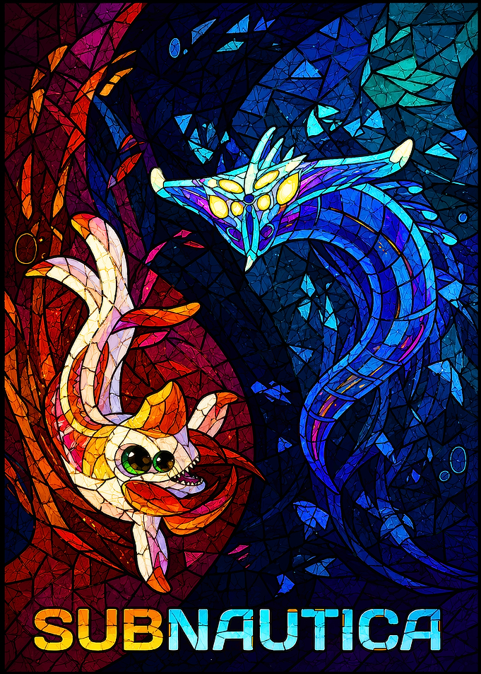 Subnautica Stained Glass Art