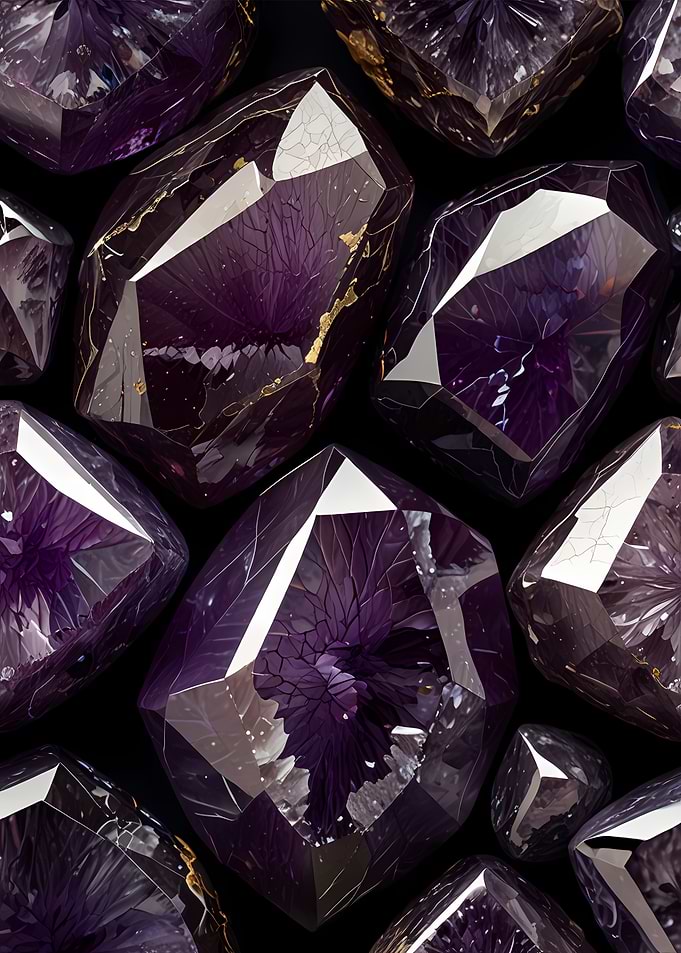 Amethyst Crystals Close-Up