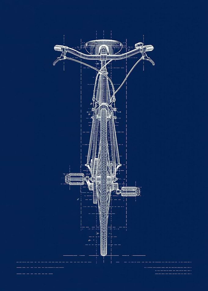 Bicycle Blueprint Top View