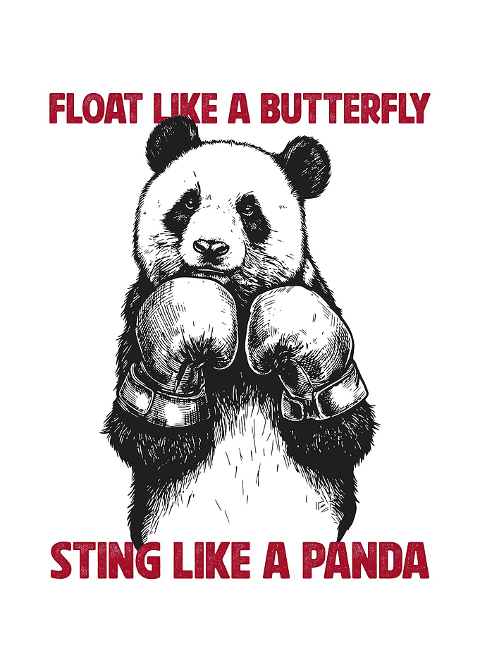 Boxing Panda 'Float Like a Butterfly'