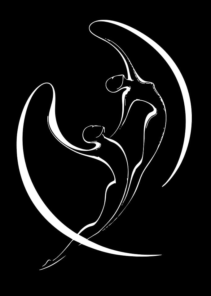 Abstract Dancers in White